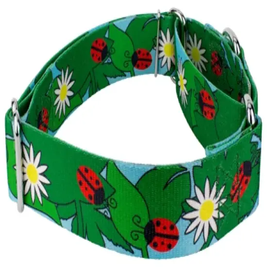 Country Brook Petz 1 1/2 Inch Ladybug Picnic Martingale Dog Collar image {2}