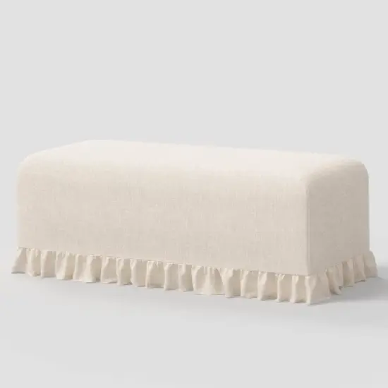 Ruffle Slipcover Dining Bench - Threshold&trade; designed with Studio McGee image {9}