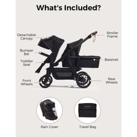 Momcozy ChangeGo Baby Stroller - Black image {9}