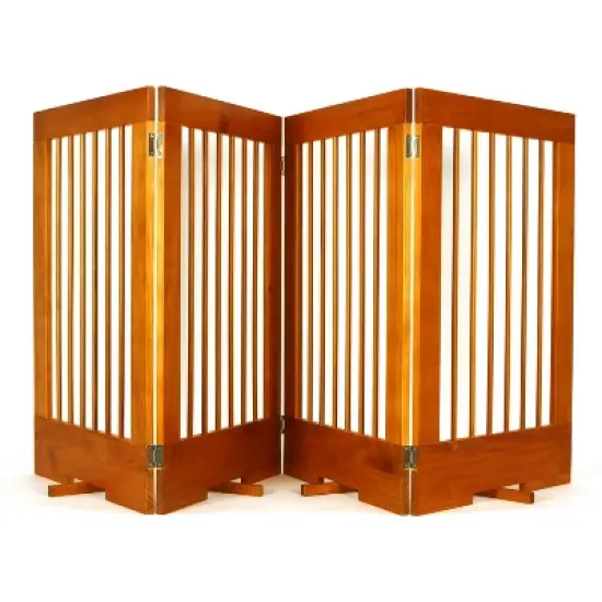 Cardinal Gates 4PG 4-Panel Freestanding Pet Gate - Adjustable Wooden Dog Gate image {1}