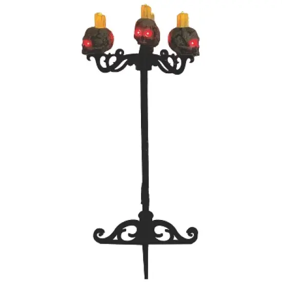 14 1/2" - 5 Ft. Light-Up 3-In-1 Skull Candelabra Plastic Halloween Decoration image {2}