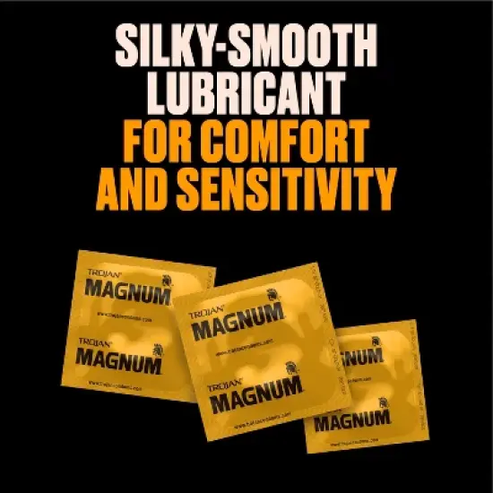 Trojan Magnum Thin Large Size Lubricated Condoms - 12ct image {3}