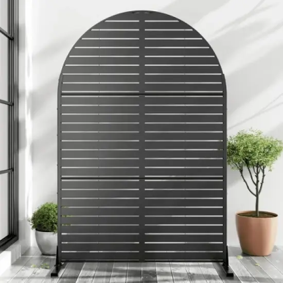 Lirago 72 in Outdoor Privacy Fence Galvanized Metal Screen Panels image {2}