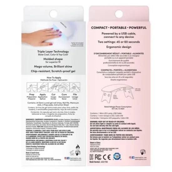 Dashing Diva Glaze Art Studio Mani Bundle - Cheetah Drip and Mini LED Lamp - 33ct image {1}