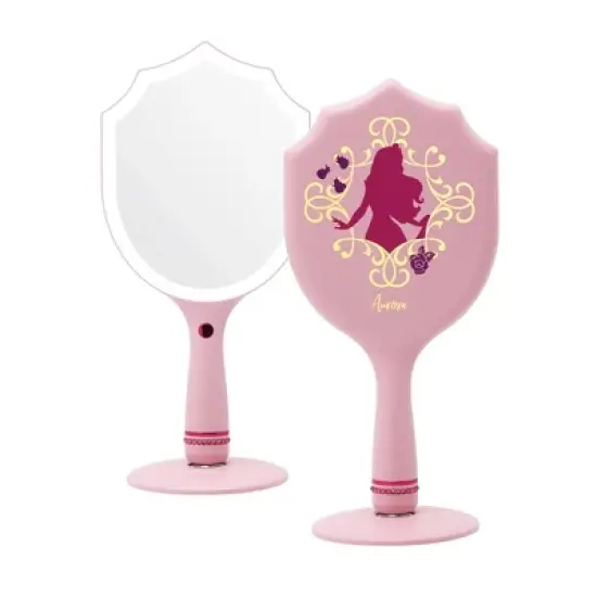 Disney Princess Handheld Lighted Makeup Mirror, Makeup Vanity Mirrors with Standing Base image {6}