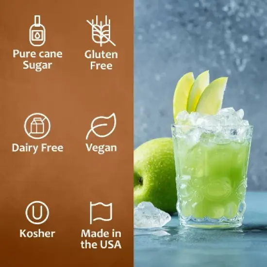 Syruvia Green Apple Syrup - 25.4 fl oz. Premium Flavoring Syrup For Coffee image {3}