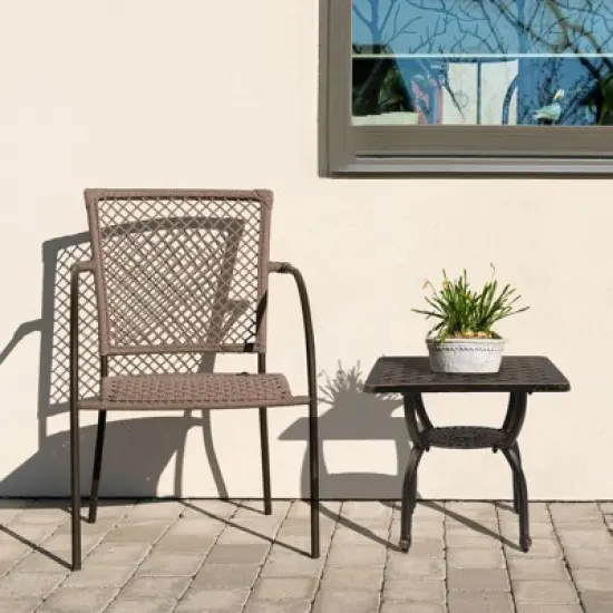 Karl Home |Square Aluminum Outdoor Side Table image {7}