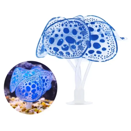 Unique Bargains Simulation Glowing Silicone Aquarium Simulation Coral image {4}