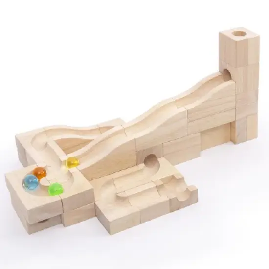 Guidecraft Unit Block Marble Run - 40 Piece Set image {2}