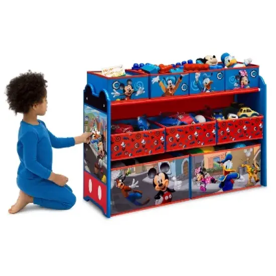 Delta Children Disney Mickey Mouse Deluxe 9 Bin Design and Store Toy Organizer image {2}