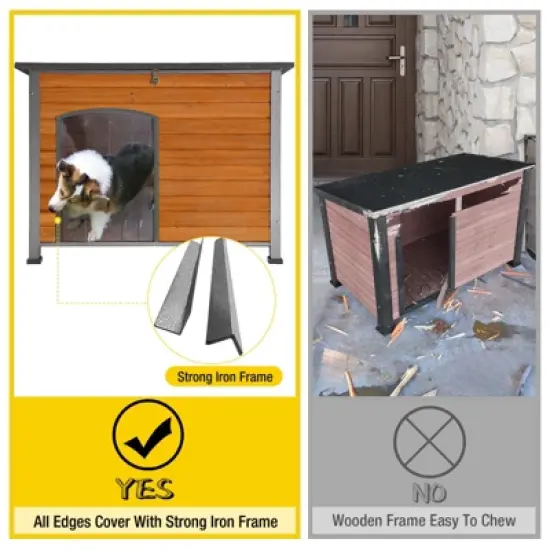 Aivituvin Wooden Heavy Duty Dog Crates House| Strong Iron Frame|Medium & Large-AIR73/74/75/76 image {13}