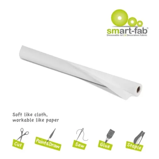 Smart-Fab&reg; Art & Decoration Fabric Roll, 24" x 18', White image {2}