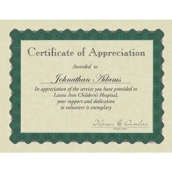 Great Papers Metallic 8.5 x 11 Certificates Beige/Green 934200 image {1}