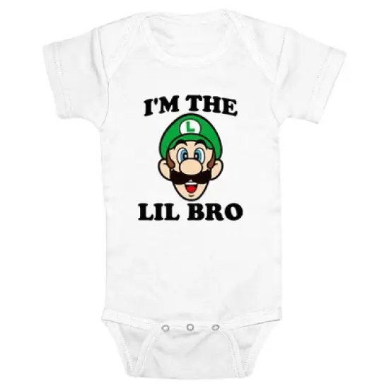 Infant's Nintendo Luigi Little Brother Onesie image {4}