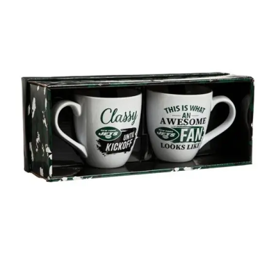Evergreen New York Jets, Ceramic Cup O'Java 17oz Gift Set image {1}