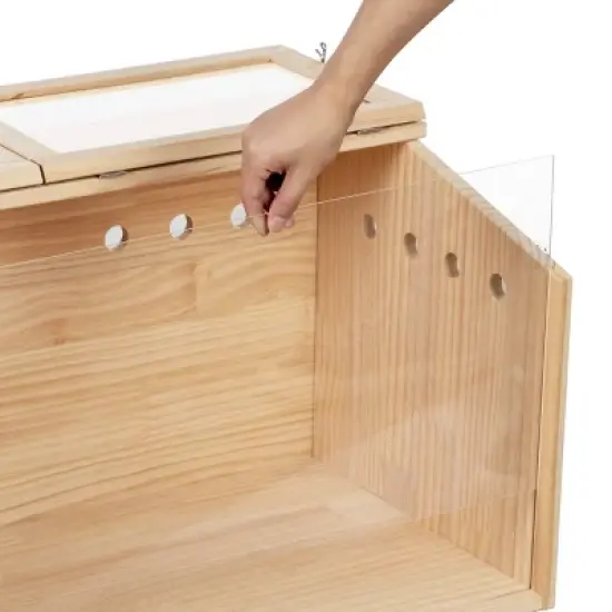 AZL1 Life Concept Pet Crates and Houses Creative Pet Habitat with Removable Panels and Spacious Design for Hamsters, Beige, 31.5"*16"*15.8" image {2}