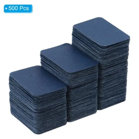 Unique Bargains Rectangle Paper Cardboard Jewelry Hair Clip Earring Display Cards 500 Pcs image {2}