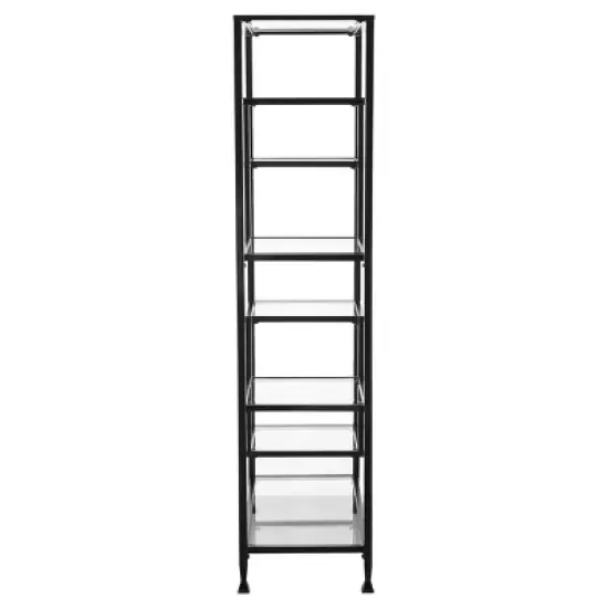 68" Jamel Bookcase Matte Black - Aiden Lane image {2}