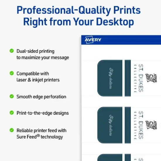 Avery Perforated Price Tags, 1-1/2" x 3", Matte White, 100 Total image {1}