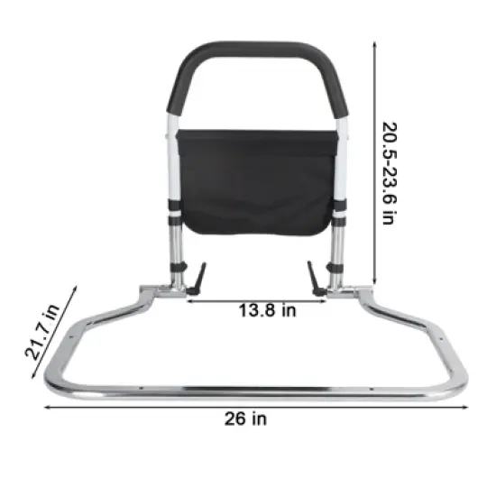 Topteng Sleep Safe Bed Rail, Foldable Safety Railing for Seniors image {4}