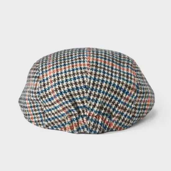 Men's Houndstooth Ivy Beret - Goodfellow & Co&trade; Red/Black/Blue image {2}