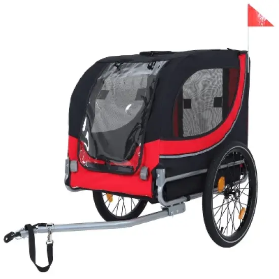 KTMBDW Dog Bike Trailer Pet Cart Bicycle Wagon Cargo Carrier Attachment for Travel with Entrances Large Wheels for Cycling, Jogging, Camping image {10}