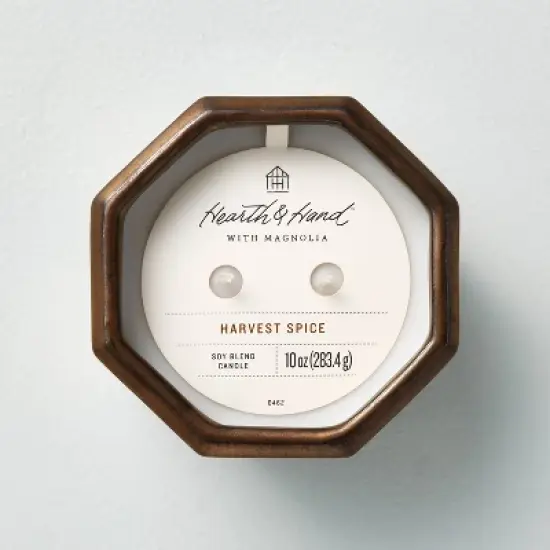 Octagonal Ceramic Harvest Spice Fall Jar Candle Metallic Bronze - Hearth & Hand&trade; with Magnolia image {2}