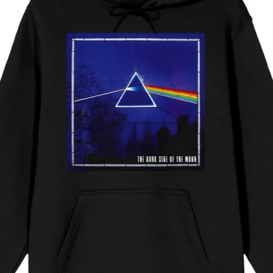 Pink Floyd Color Prism Long Sleeve Men's Black Hooded Sweatshirt image {1}