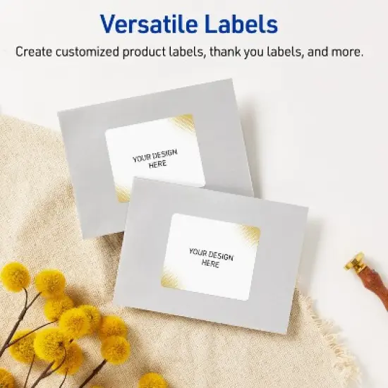 Avery Rectangle Labels, Gold Blush Pattern, 4" x 3-1/3" image {5}