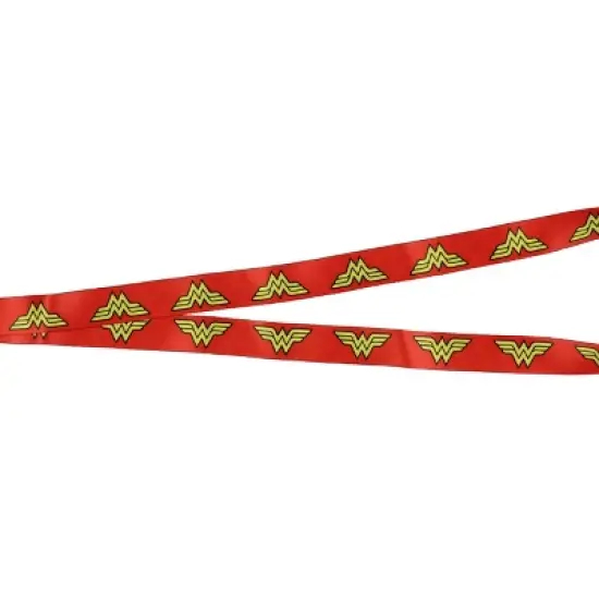 Wonder Woman Lanyard with Metal Charm and Clear ID Holder image {2}
