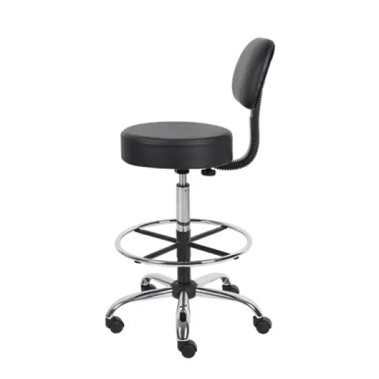 Medical/Drafting Stool with Back Cushion - Boss Office Products image {3}