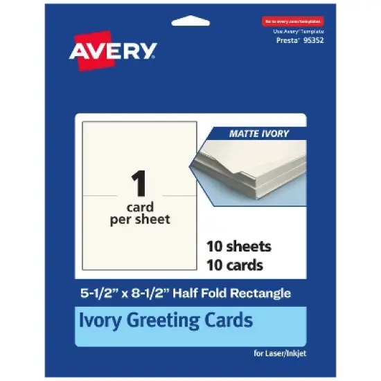 Avery Printable Greeting Cards, 5.5" x 8.5", Matte Ivory, 10ct image {9}