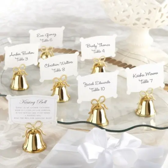 Kate Aspen Kissing Bells Place Card/Photo Holder (Set of 24) image {1}