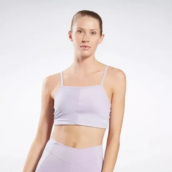 Reebok Yoga Performance Rib Crop Top Womens Athletic T-Shirts image {8}