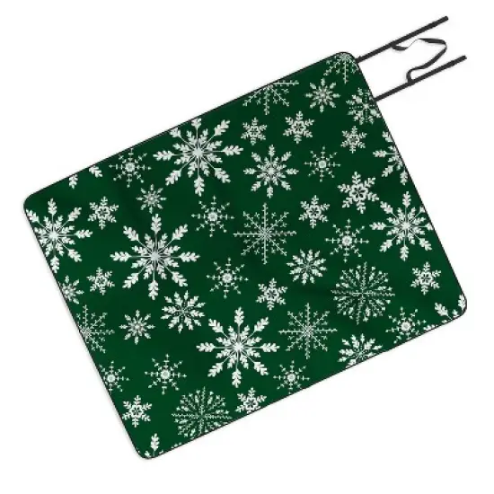 Iveta Abolina Silent Night Green Picnic Blanket -Deny Designs image {3}