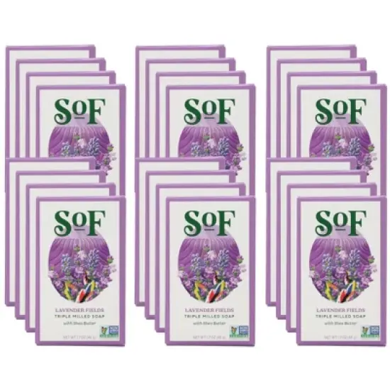 South of France Natural Body Care Lavender Fields Triple Milled Soap Travel Size - Case of 24/1.7 oz image {3}