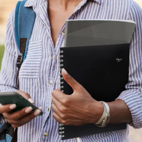 Mead 2025-2026 11"x9.375" Basic Large Black Planner image {9}