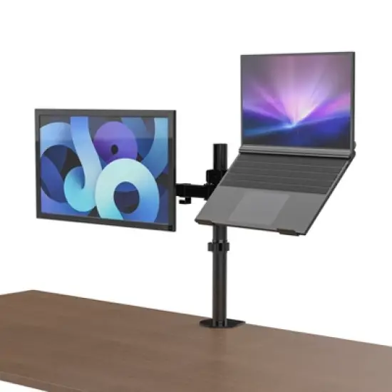 Stand Up Desk Store Universal Fit Fully Adjustable Swing Arm Clamp-On Desk Table Monitor Mount image {7}