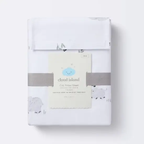 Cotton Fitted Crib Sheet - Elephants - Cloud Island&trade; image {3}