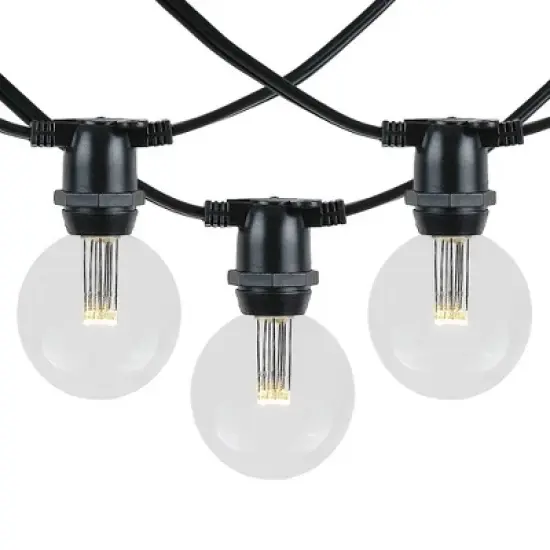 Novelty Lights Globe Outdoor String Lights with 80 In-Line Sockets Black Wire 100 Feet image {7}