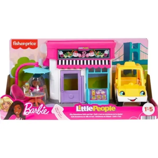 Fisher-Price Little People Barbie City Adventures Cafe and Cab Playset image {5}