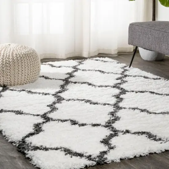 Marrakesh Shag Trellis Area Rug - JONATHAN Y  image {7}