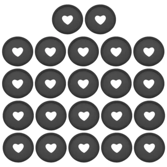 Unique Bargains Plastic DIY Notebook Planner Heart Book Binding Discs 22 Pcs image {5}