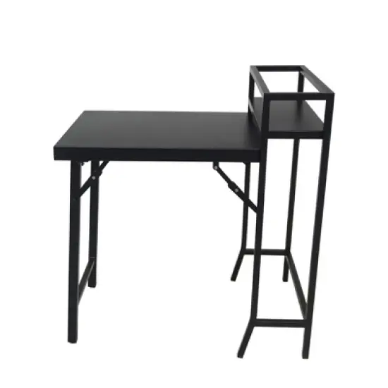 DOMETOUR 3PCS Patio Bistro Set, Patio Set of Foldable Patio Table and Chairs,Outdoor Patio Furniture Sets,Black image {3}