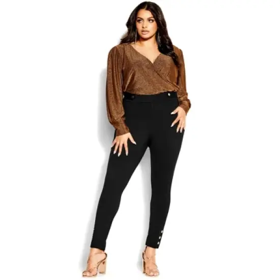 Women's Plus Size Party Fever Pant - black | CITY CHIC image {8}