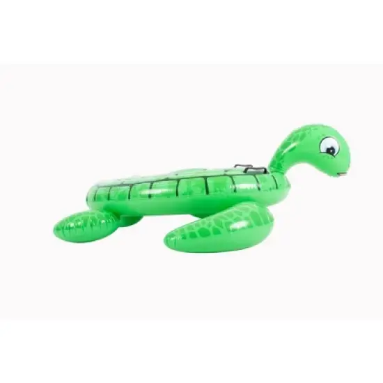 Pool Central 4.5' Inflatable Green Sea Turtle Pool Float with Handles image {2}