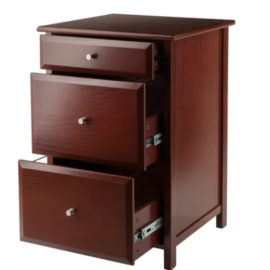 Delta File Cabinet Walnut - Winsome image {1}