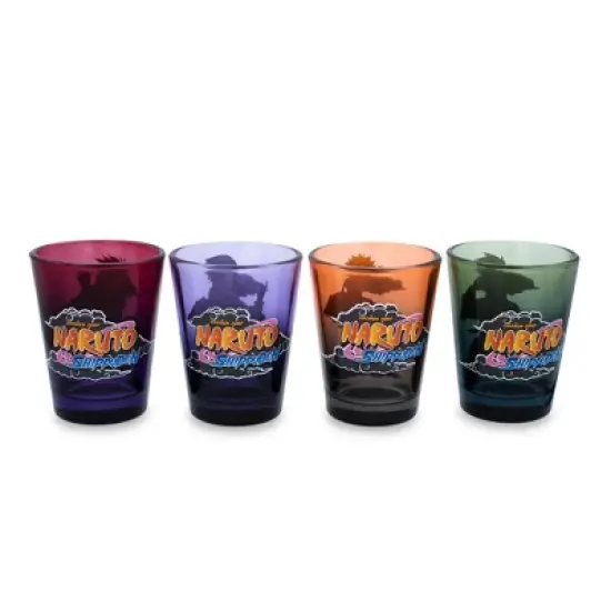 Just Funky Naruto Shippuden Team 7 Characters 2-Ounce Mini Shot Glasses | Set of 4 image {1}