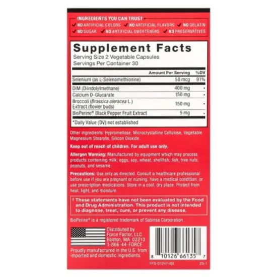 Force Factor Fundamentals, DIM Max, 60 Vegetable Capsules image {1}
