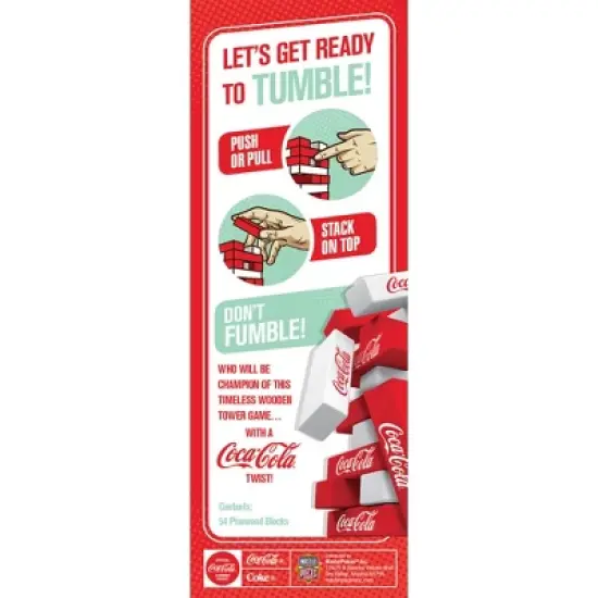 MasterPieces Games - Coca-Cola Wood Block Tumble Tower image {2}